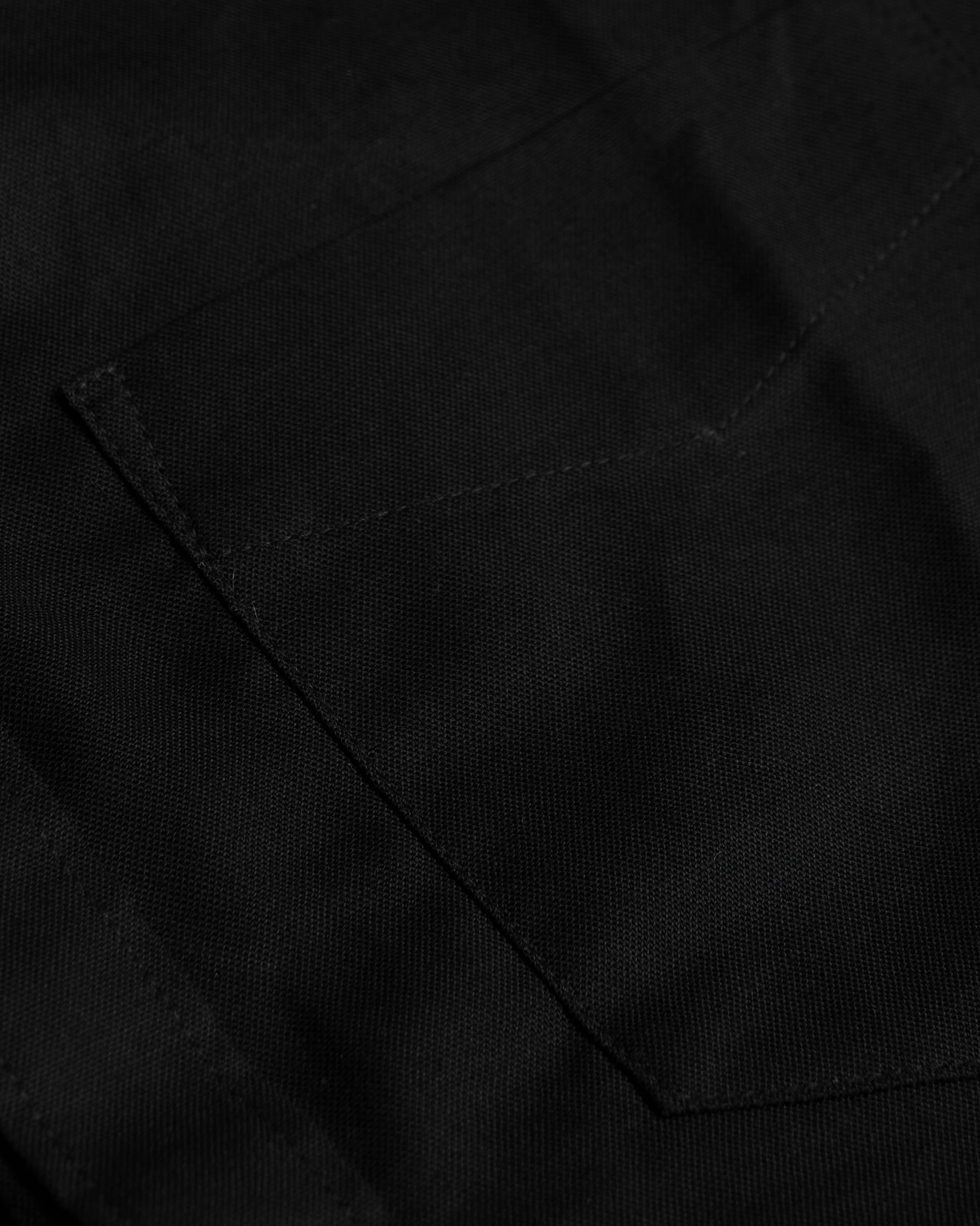 Black Stretch Oxford Long Sleeve Shirt-VibeCloset