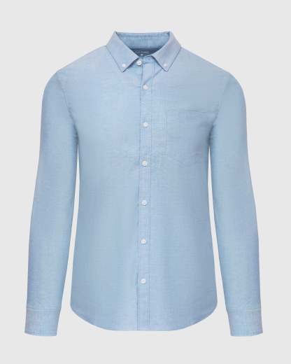 Harbor Stretch Oxford Long Sleeve Shirt-VibeCloset