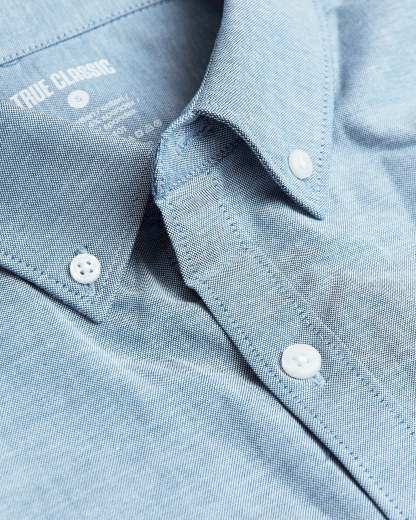 Harbor Stretch Oxford Long Sleeve Shirt-VibeCloset