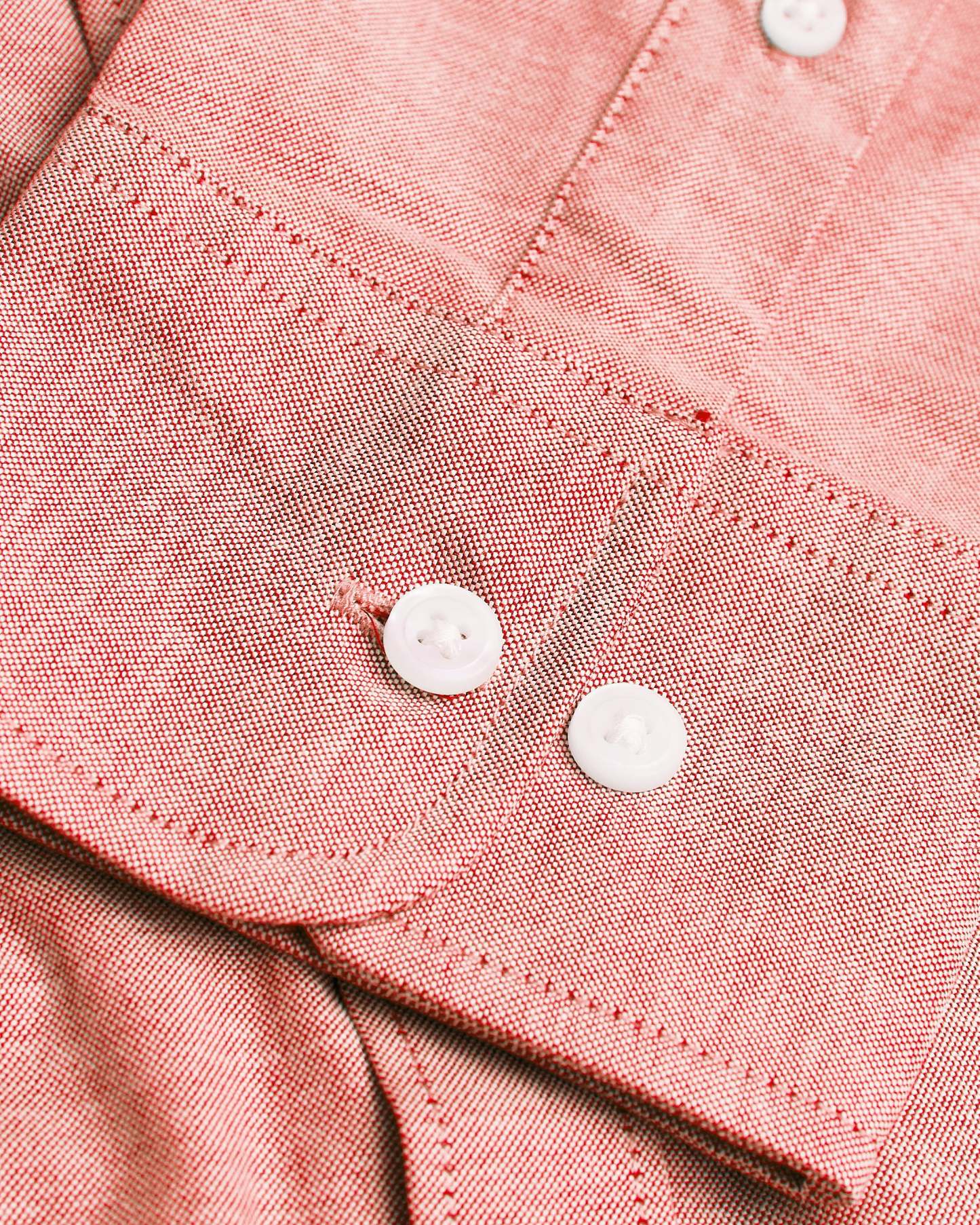 Peach Stretch Oxford Long Sleeve Shirt-VibeCloset