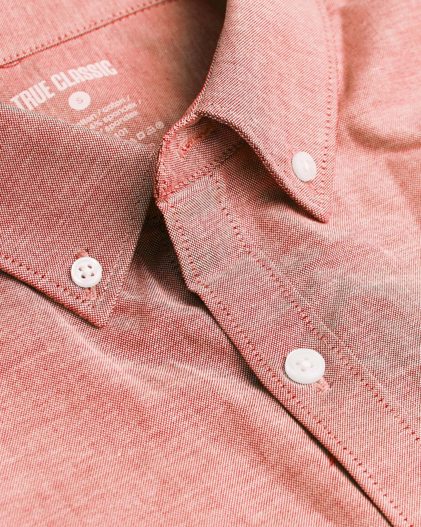 Peach Stretch Oxford Long Sleeve Shirt-VibeCloset