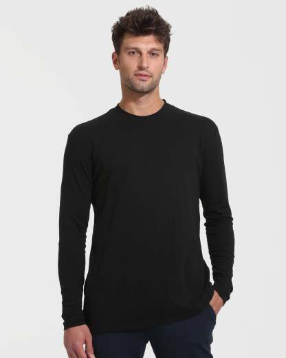 Black & White Tall Long Sleeve T-Shirt 2-Pack-VibeCloset