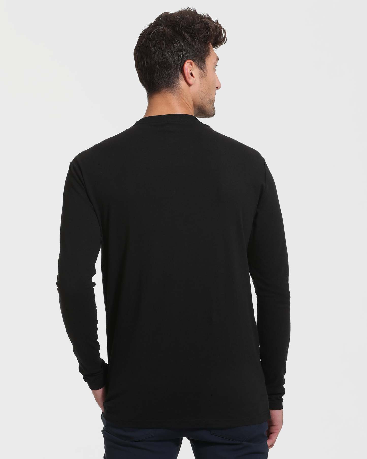 Black Tall Long Sleeve T-Shirt-VibeCloset