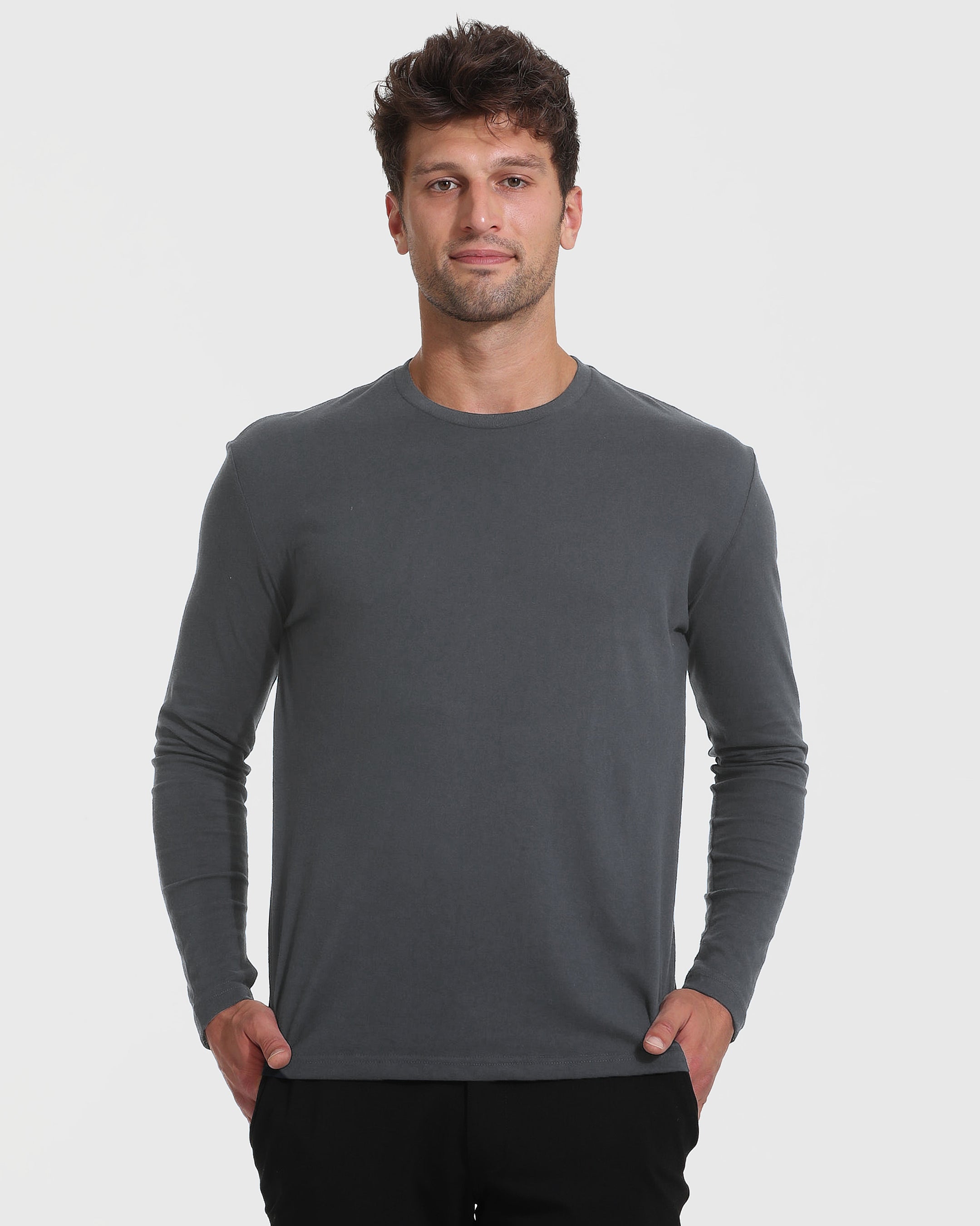 Carbon Tall Long Sleeve T-Shirt-VibeCloset