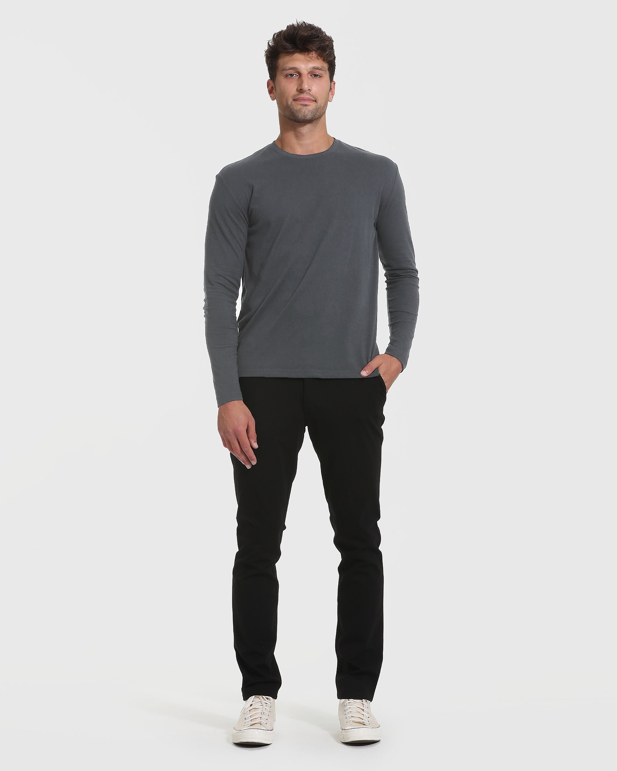Carbon Tall Long Sleeve T-Shirt-VibeCloset