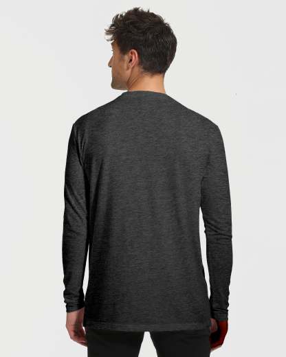 Charcoal Heather Gray Tall Long Sleeve T-Shirt-VibeCloset