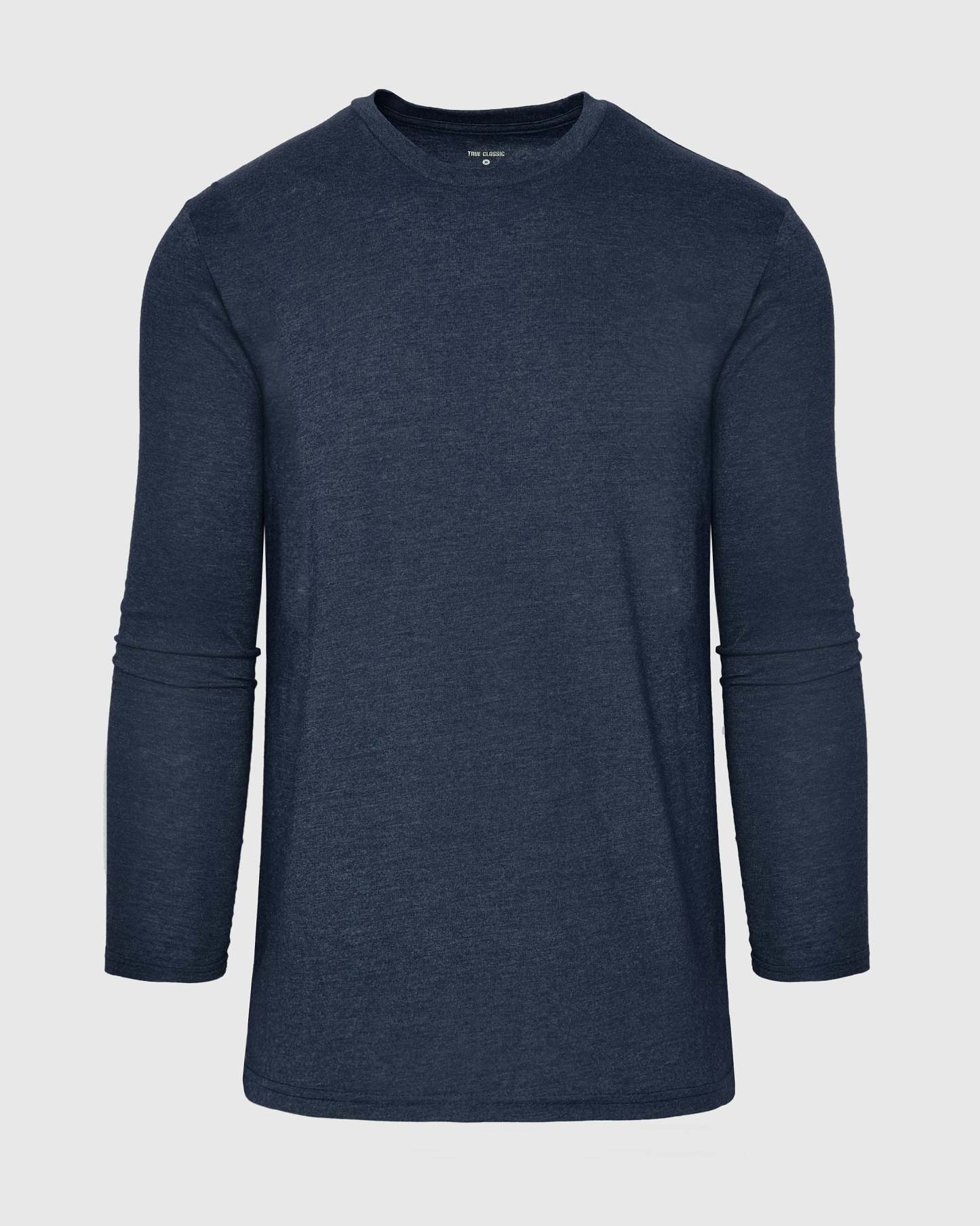 Heather Navy Tall Long Sleeve T-Shirt-VibeCloset