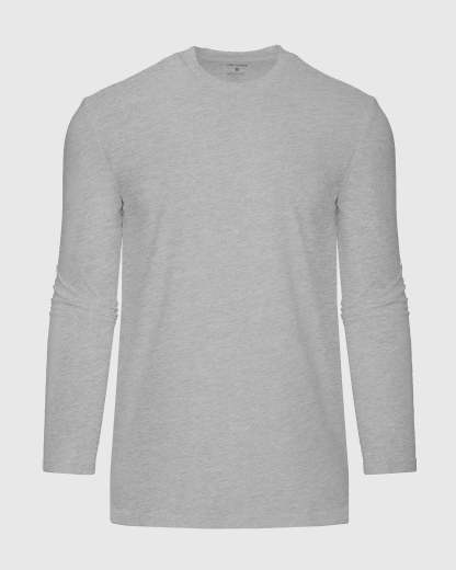 Heather Gray Tall Long Sleeve T-Shirt-VibeCloset