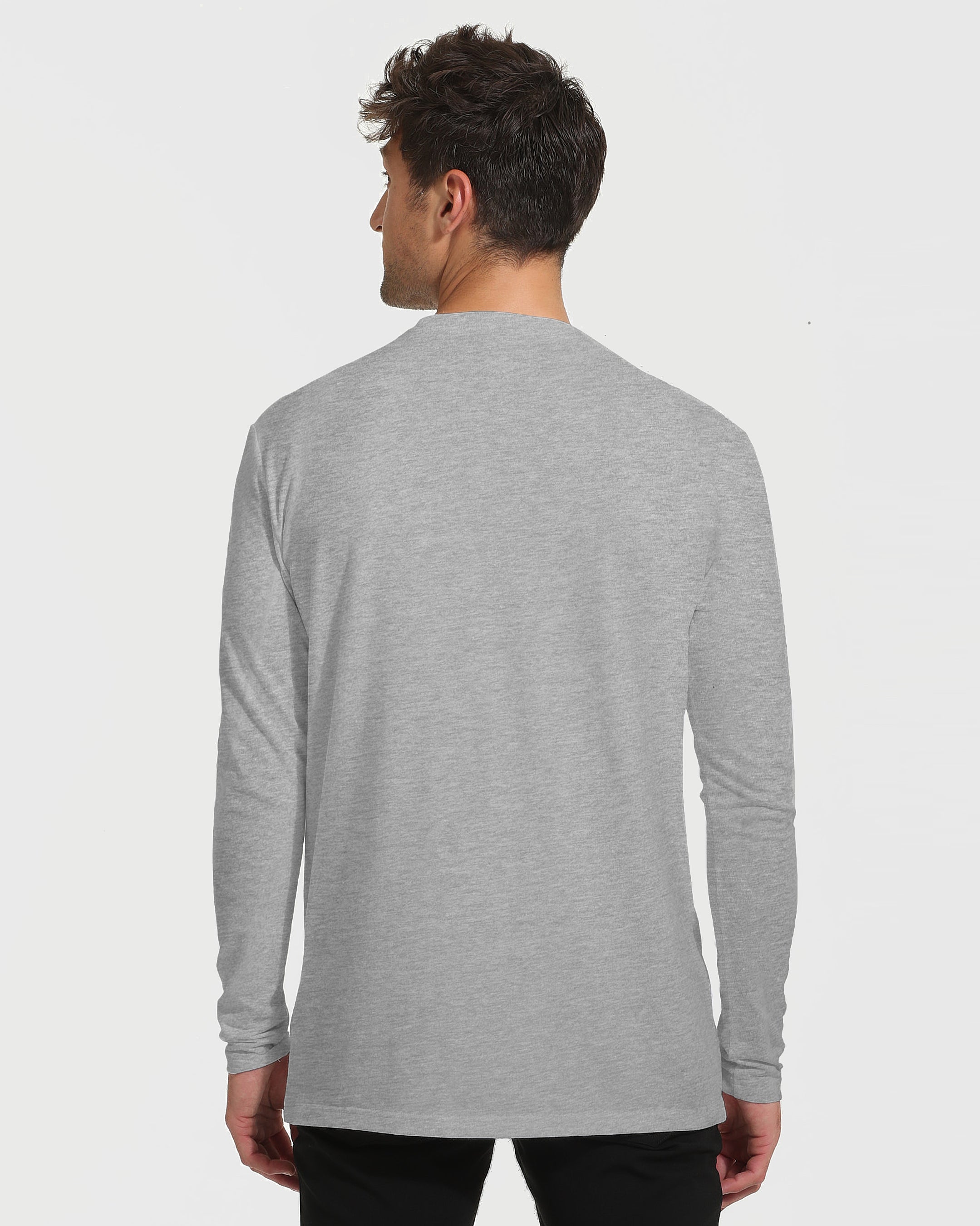 Heather Gray Tall Long Sleeve T-Shirt-VibeCloset