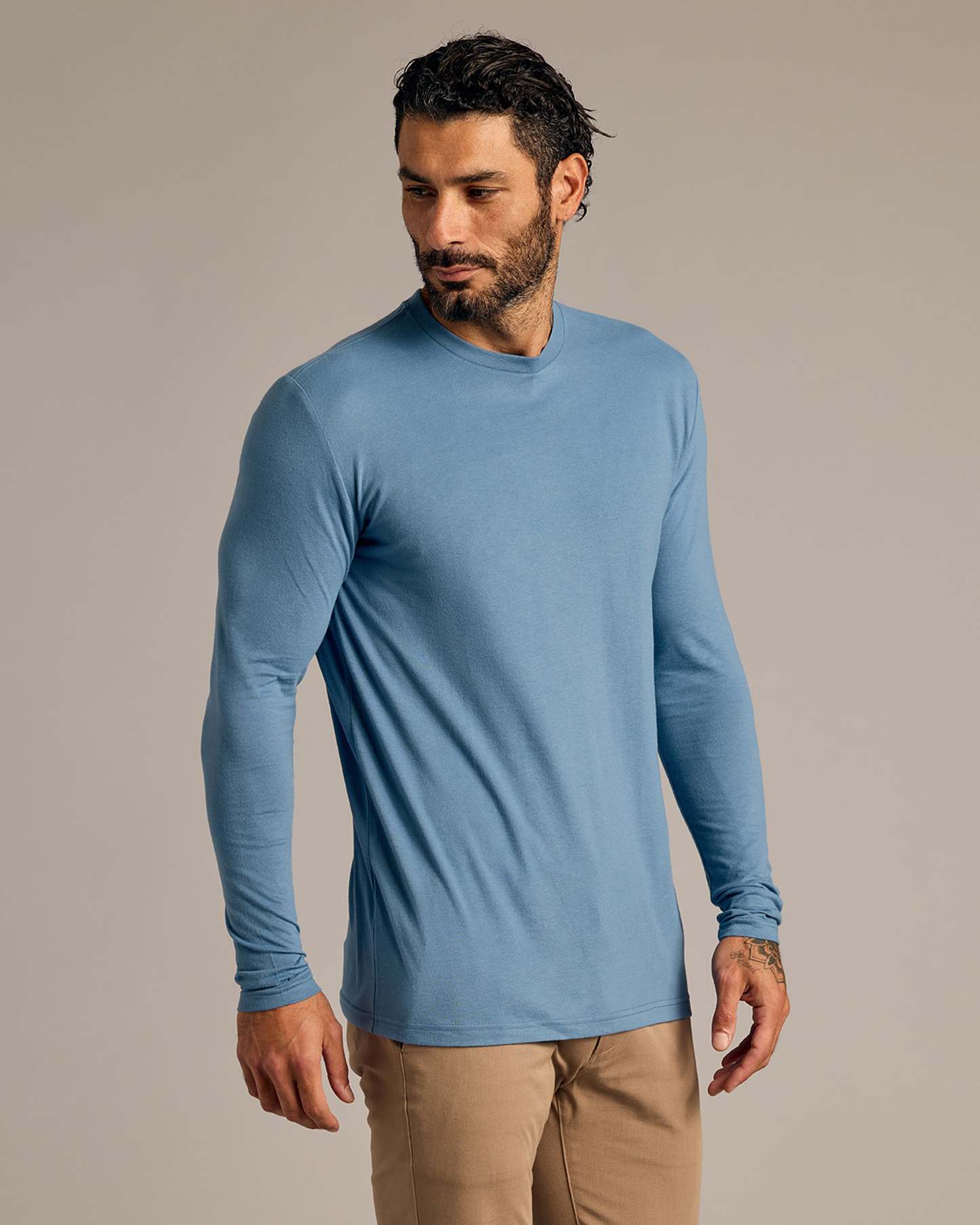 Indigo Tall Long Sleeve T-Shirt-VibeCloset