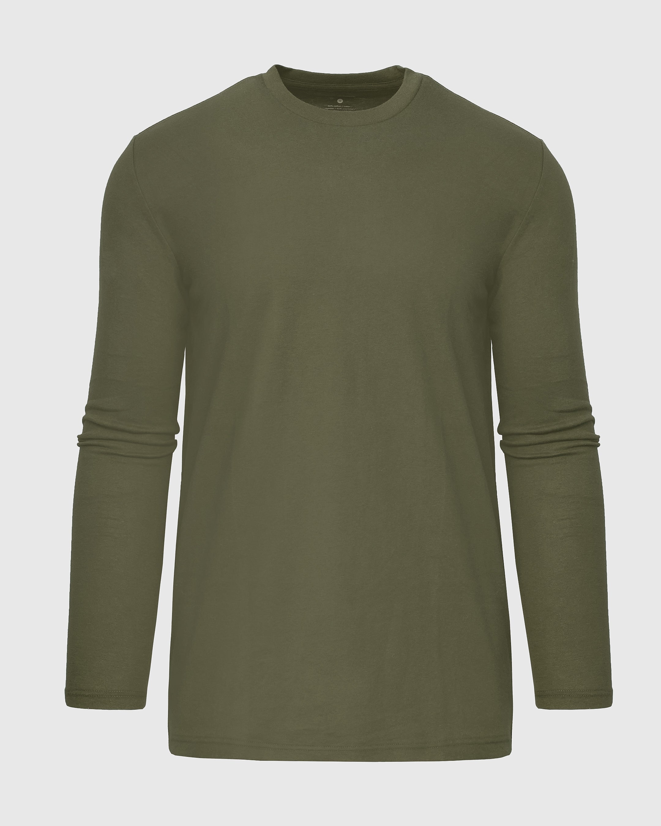 Military Green Tall Long Sleeve T-Shirt-VibeCloset