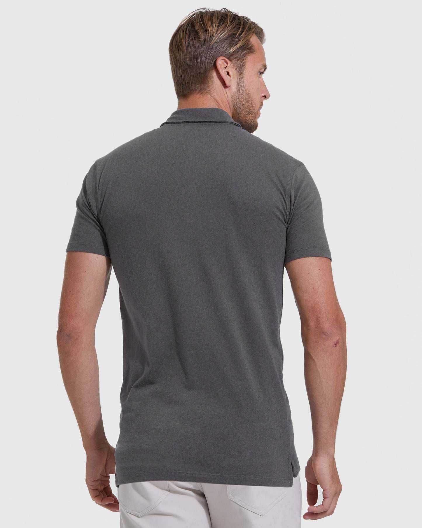 Carbon Short Sleeve Tall Polo-VibeCloset