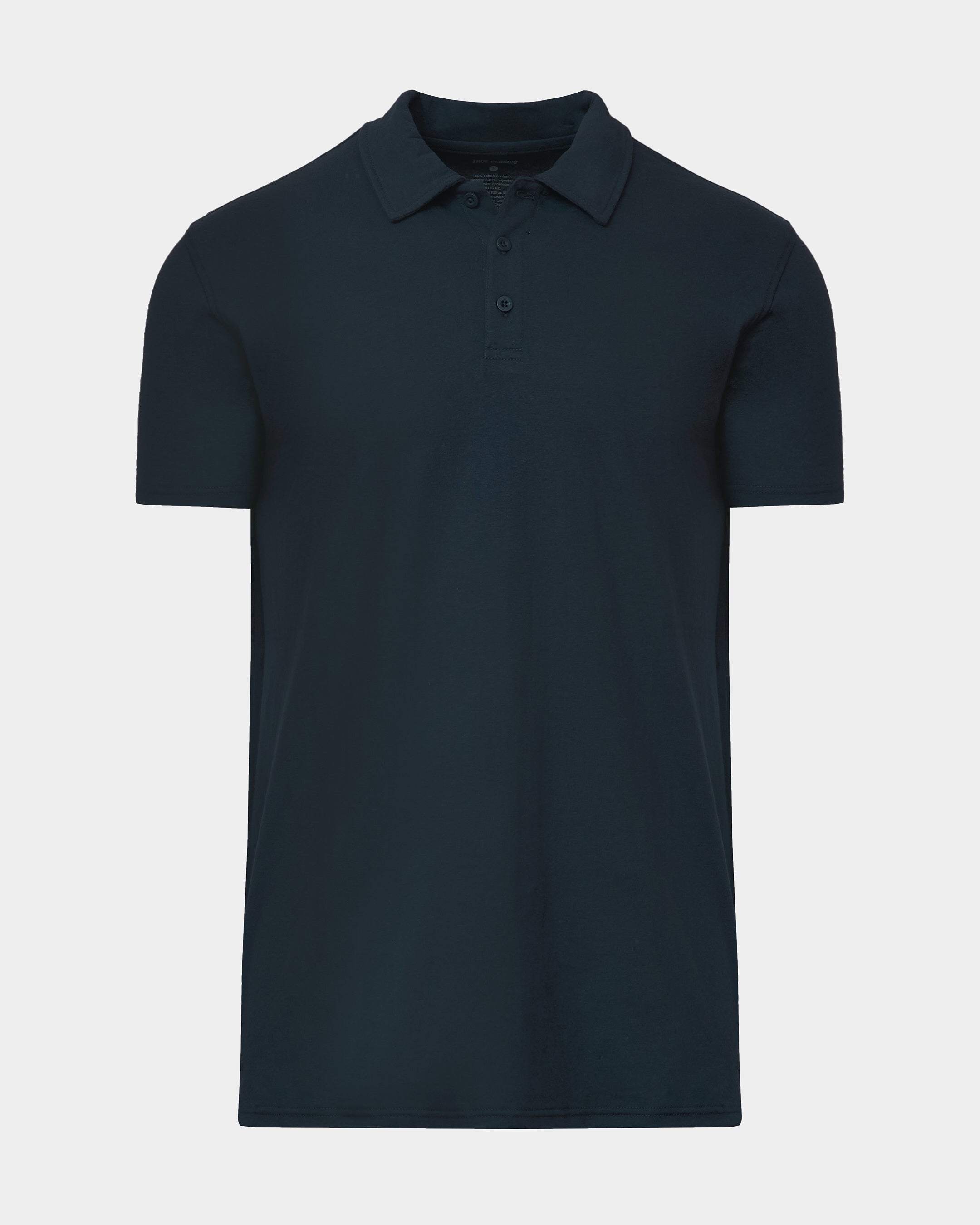 Navy Short Sleeve Tall Polo-VibeCloset