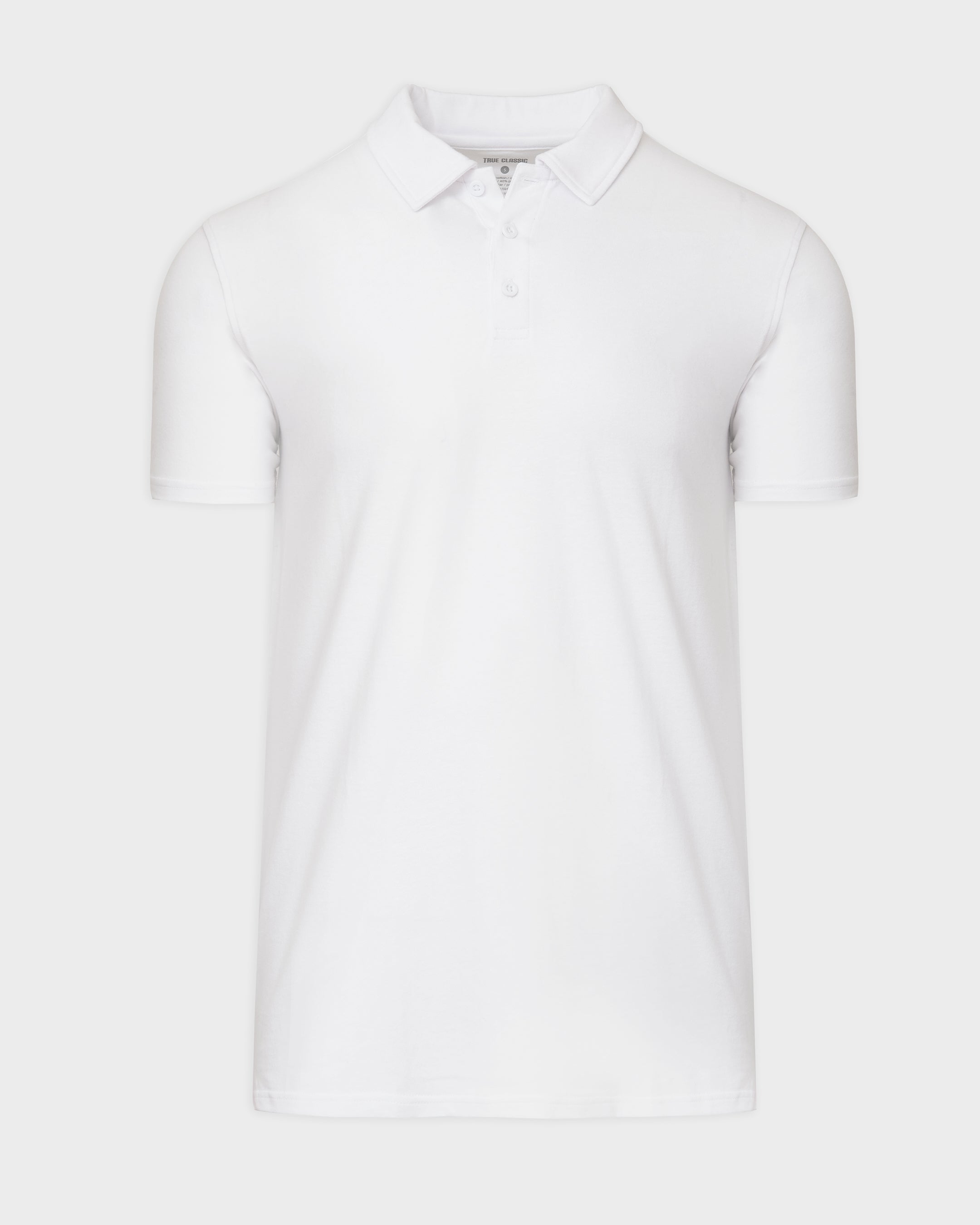 White Short Sleeve Tall Polo-VibeCloset