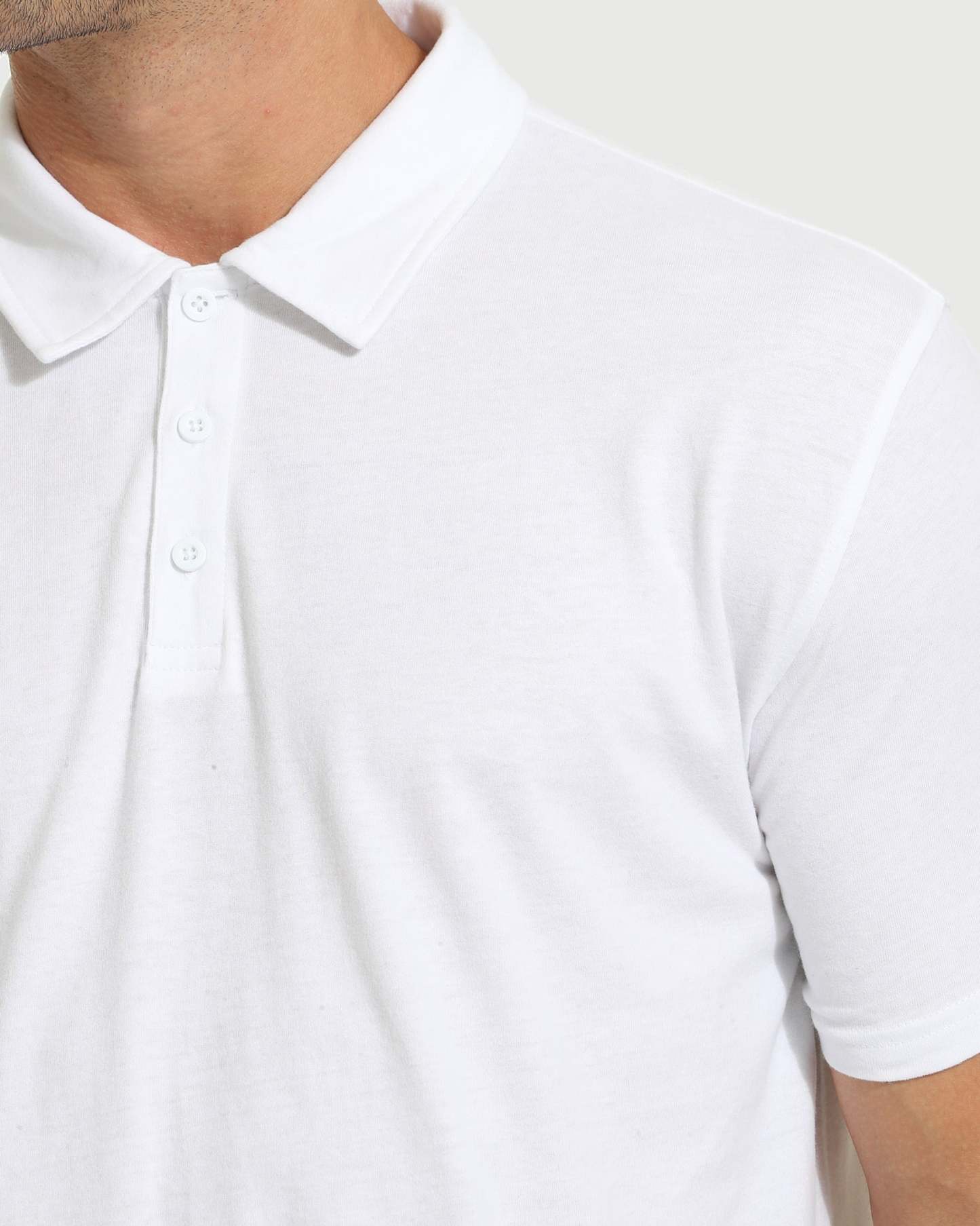 White Short Sleeve Tall Polo-VibeCloset