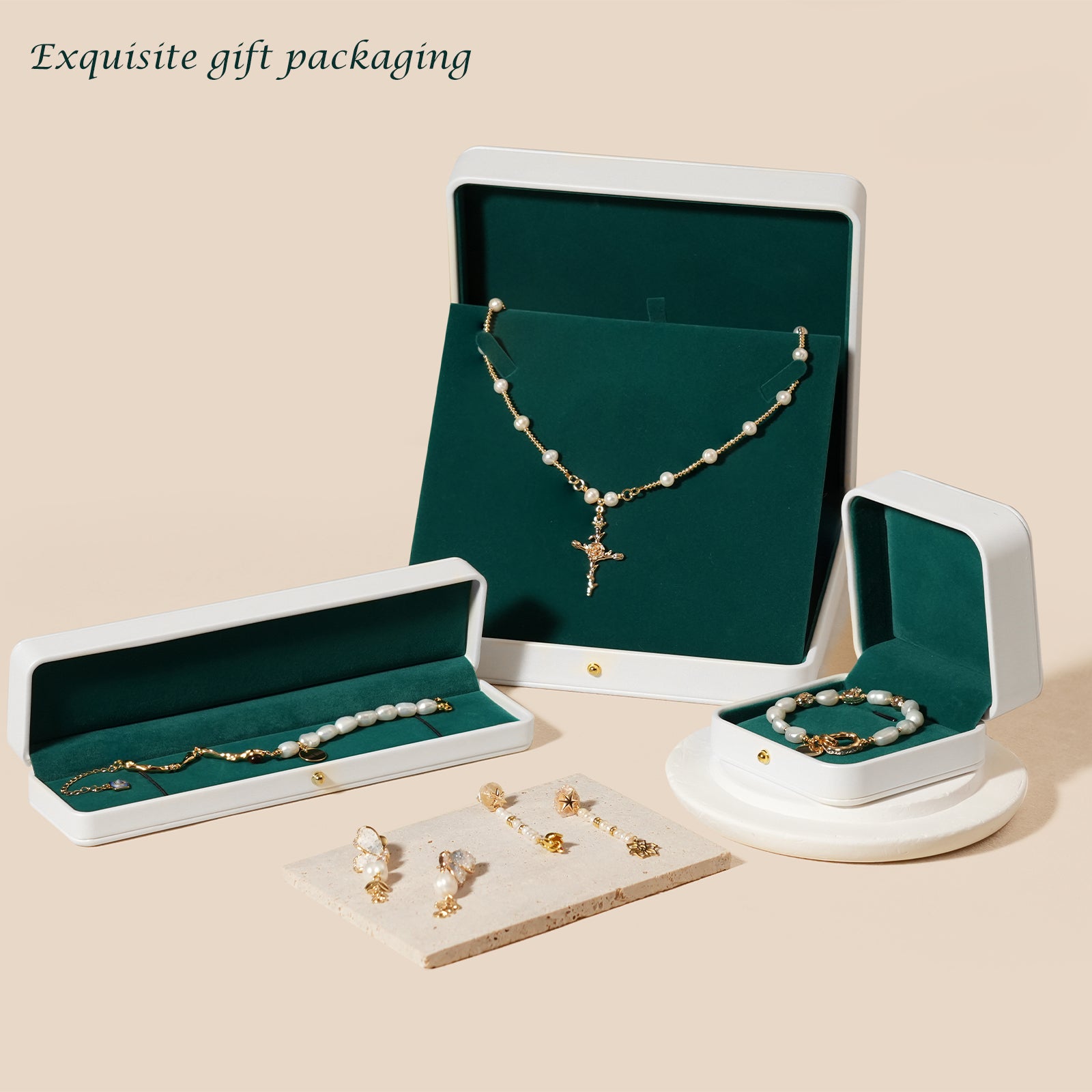 Baroque Pearl Personalized Name Disc Pendant Necklace-VibeCloset