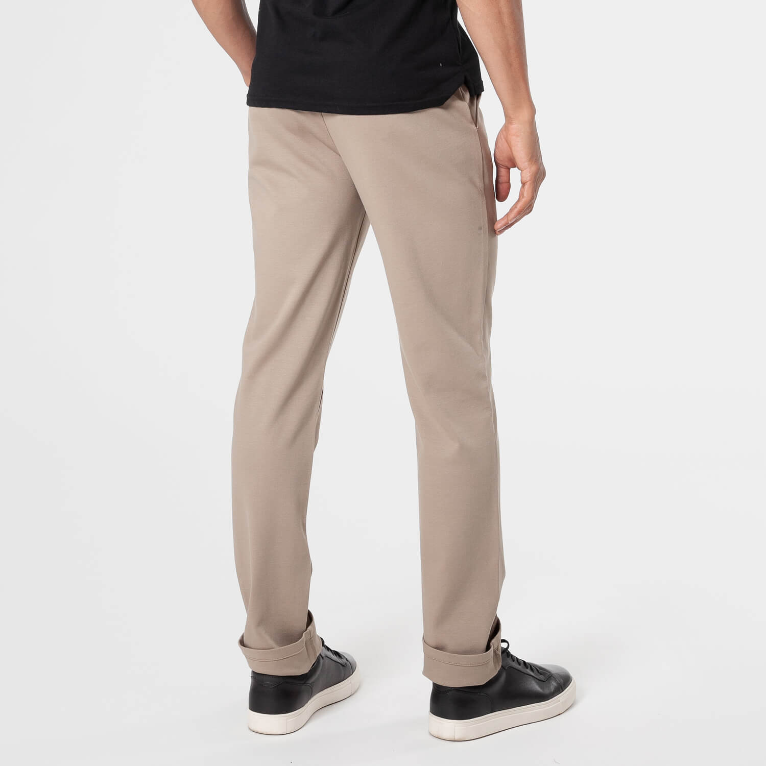 Khaki Slim Comfort Knit Chino Pant-VibeCloset