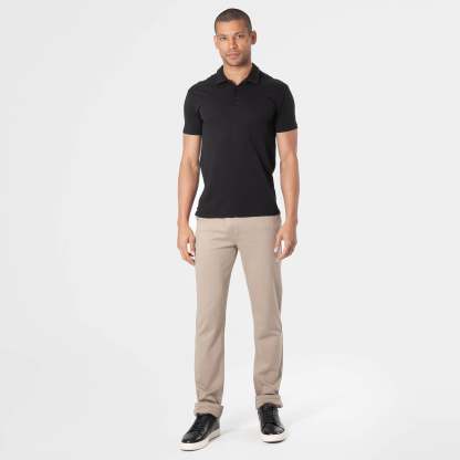 Khaki Slim Comfort Knit Chino Pant-VibeCloset