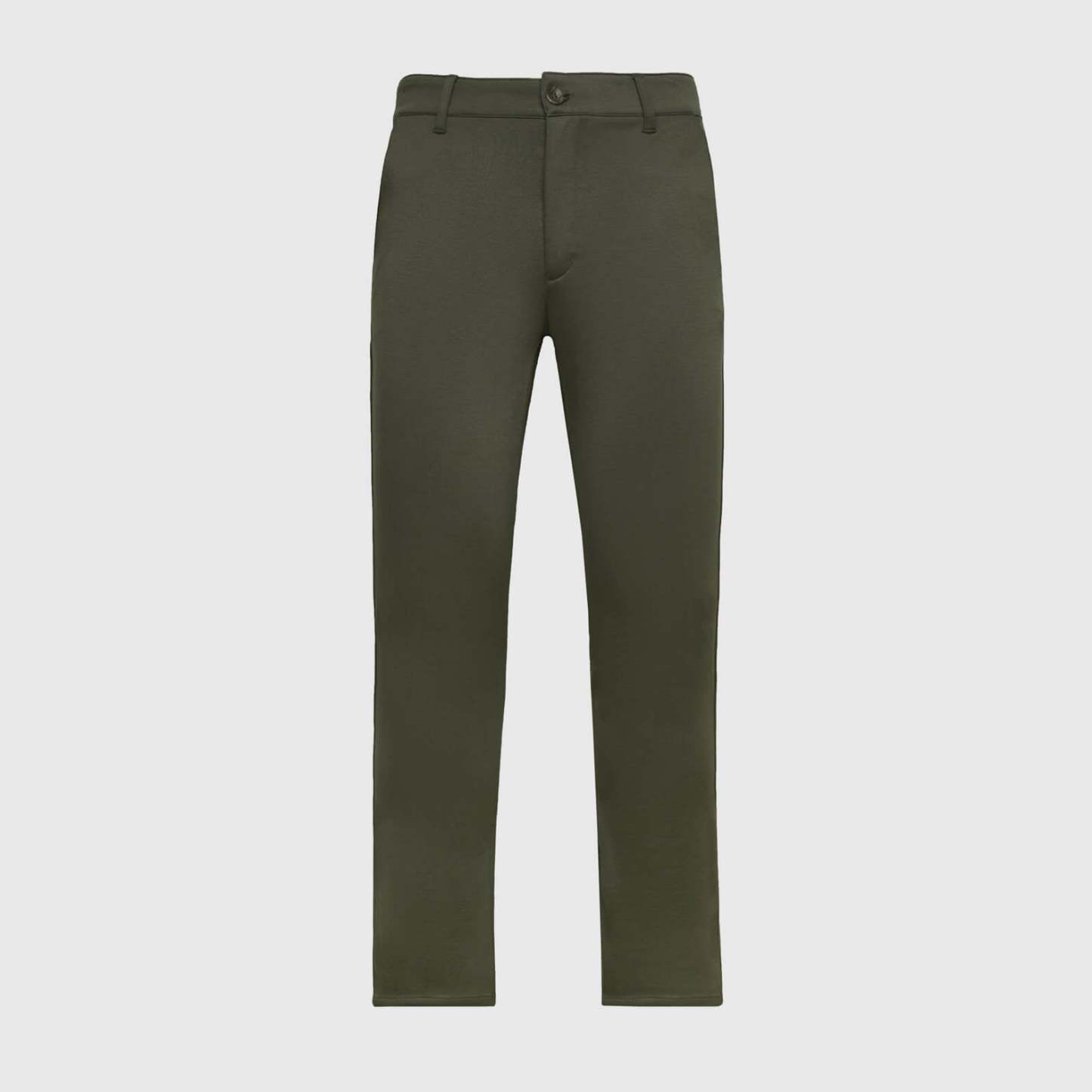 Military Green Slim Comfort Knit Chino Pant-VibeCloset