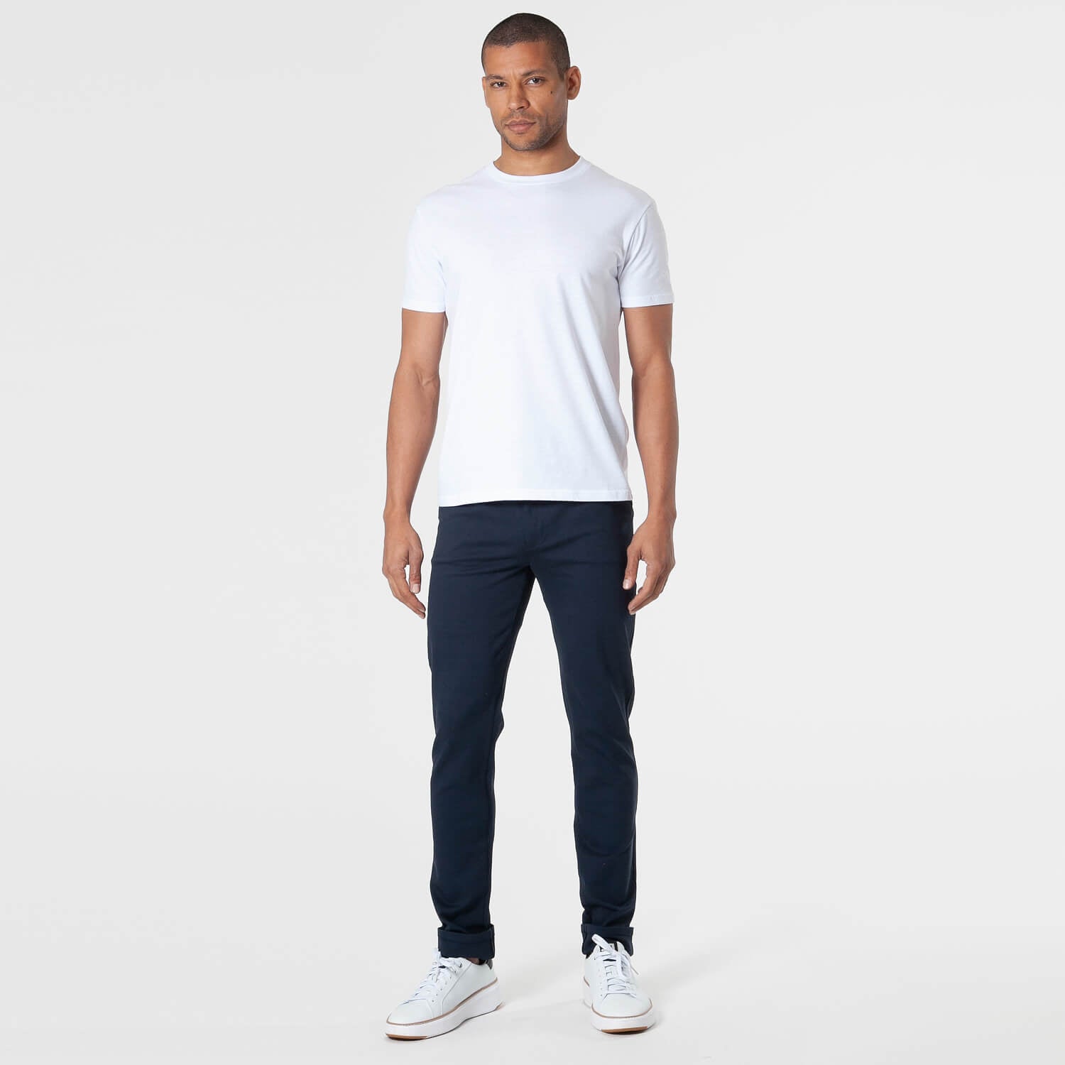 Navy Slim Comfort Knit Chino Pant-VibeCloset