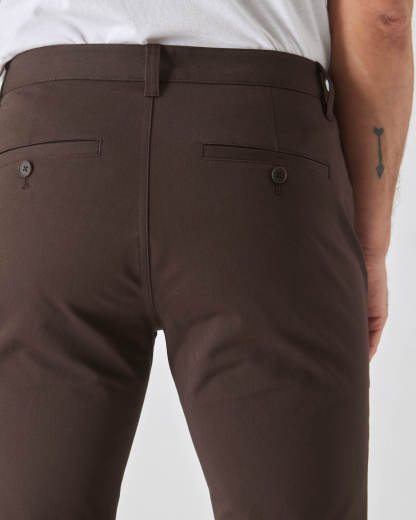 Dark Oak Slim Twill Chino Pant-VibeCloset