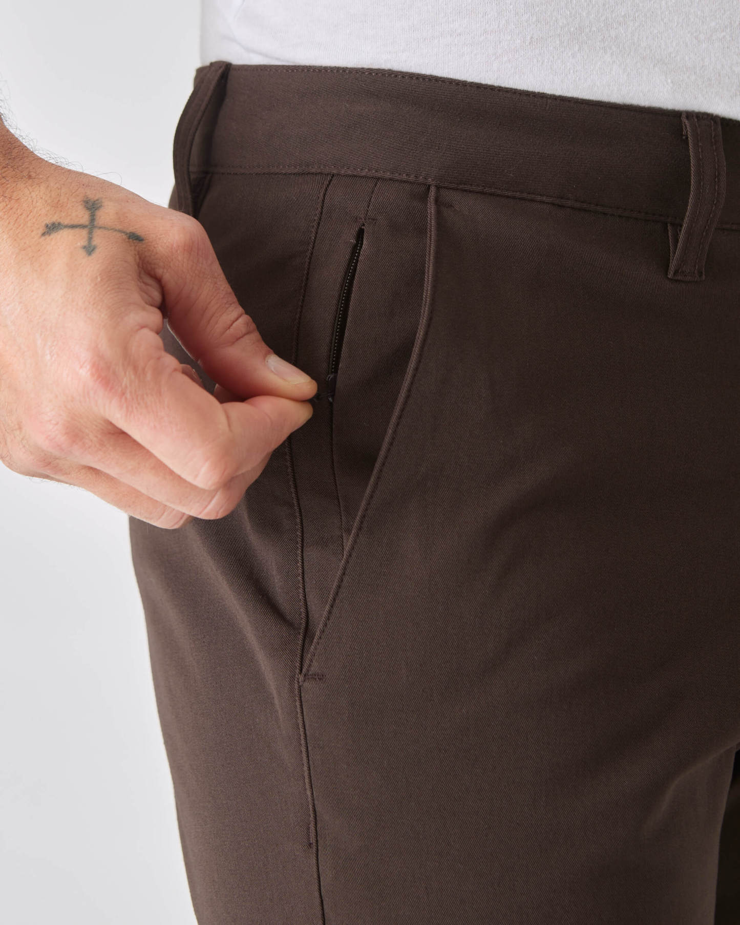 Dark Oak Slim Twill Chino Pant-VibeCloset