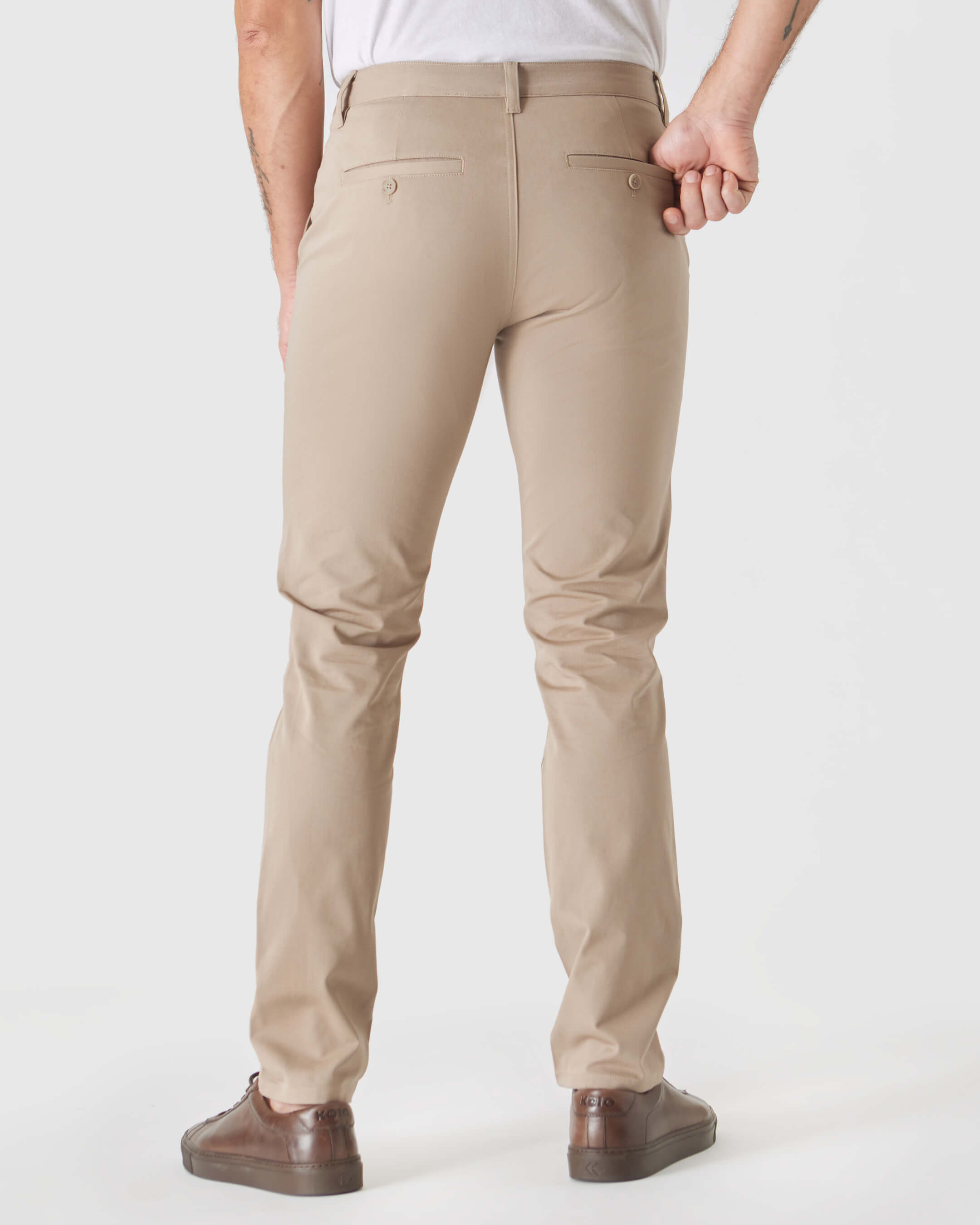 Khaki Slim Twill Chino Pant-VibeCloset
