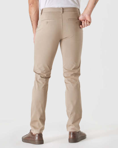 Khaki Slim Twill Chino Pant-VibeCloset