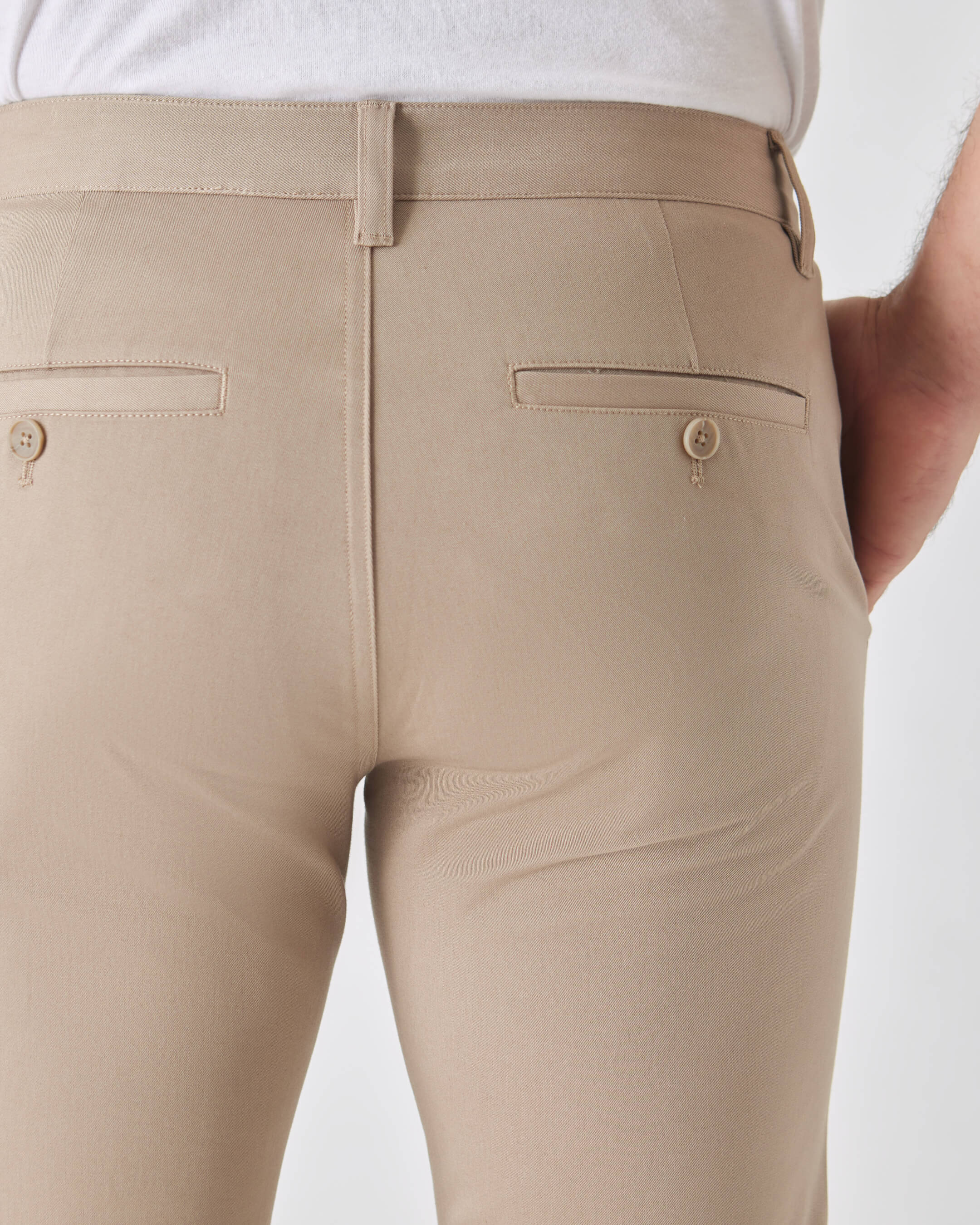 Khaki Slim Twill Chino Pant-VibeCloset