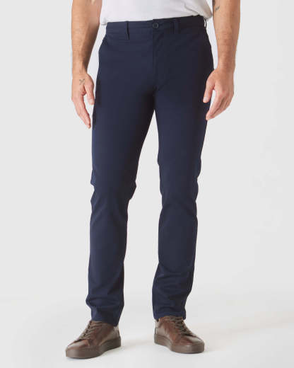 Navy Slim Twill Chino Pant-VibeCloset