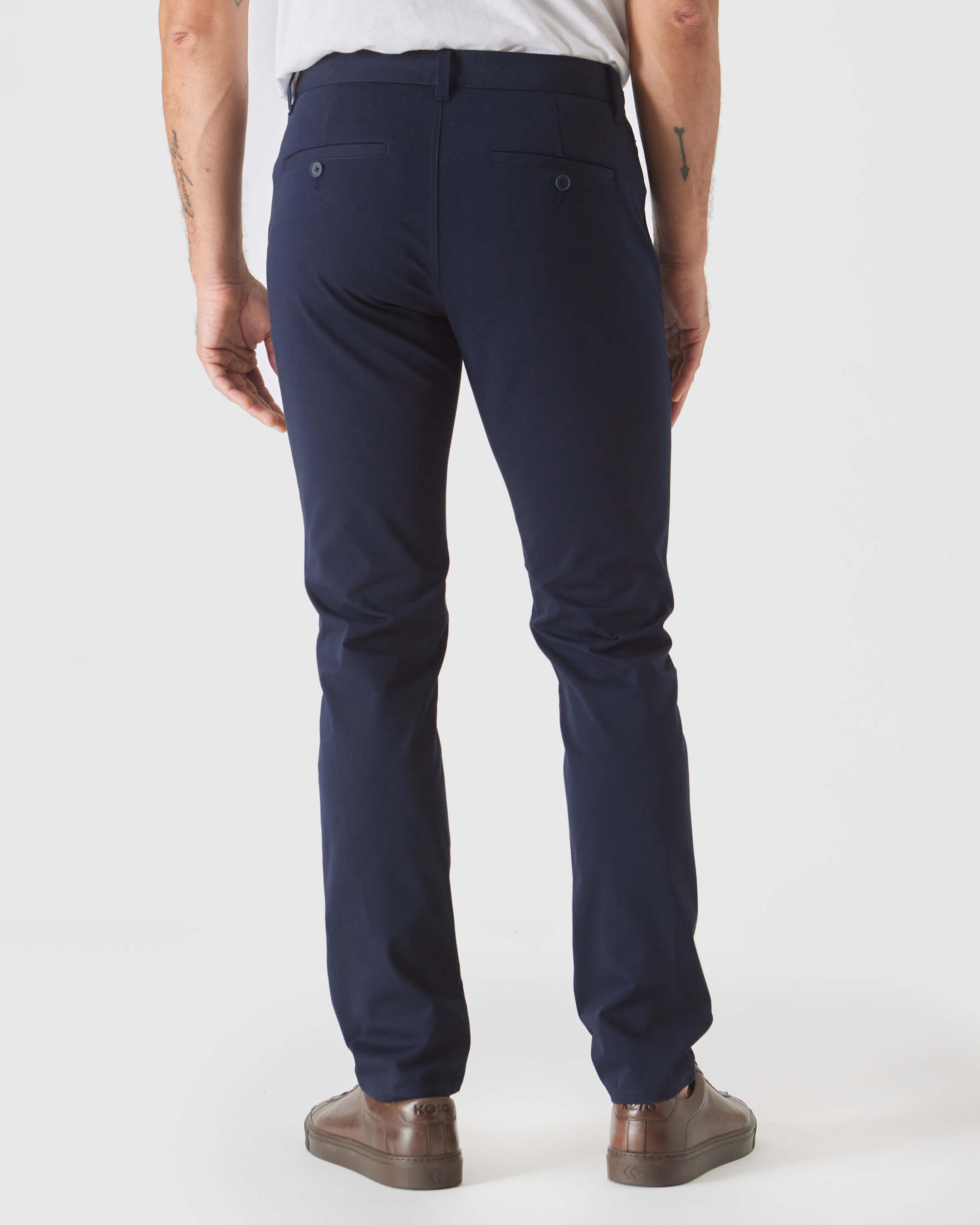 Navy Slim Twill Chino Pant-VibeCloset