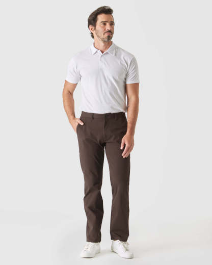 Dark Oak Straight Twill Chino Pant-VibeCloset