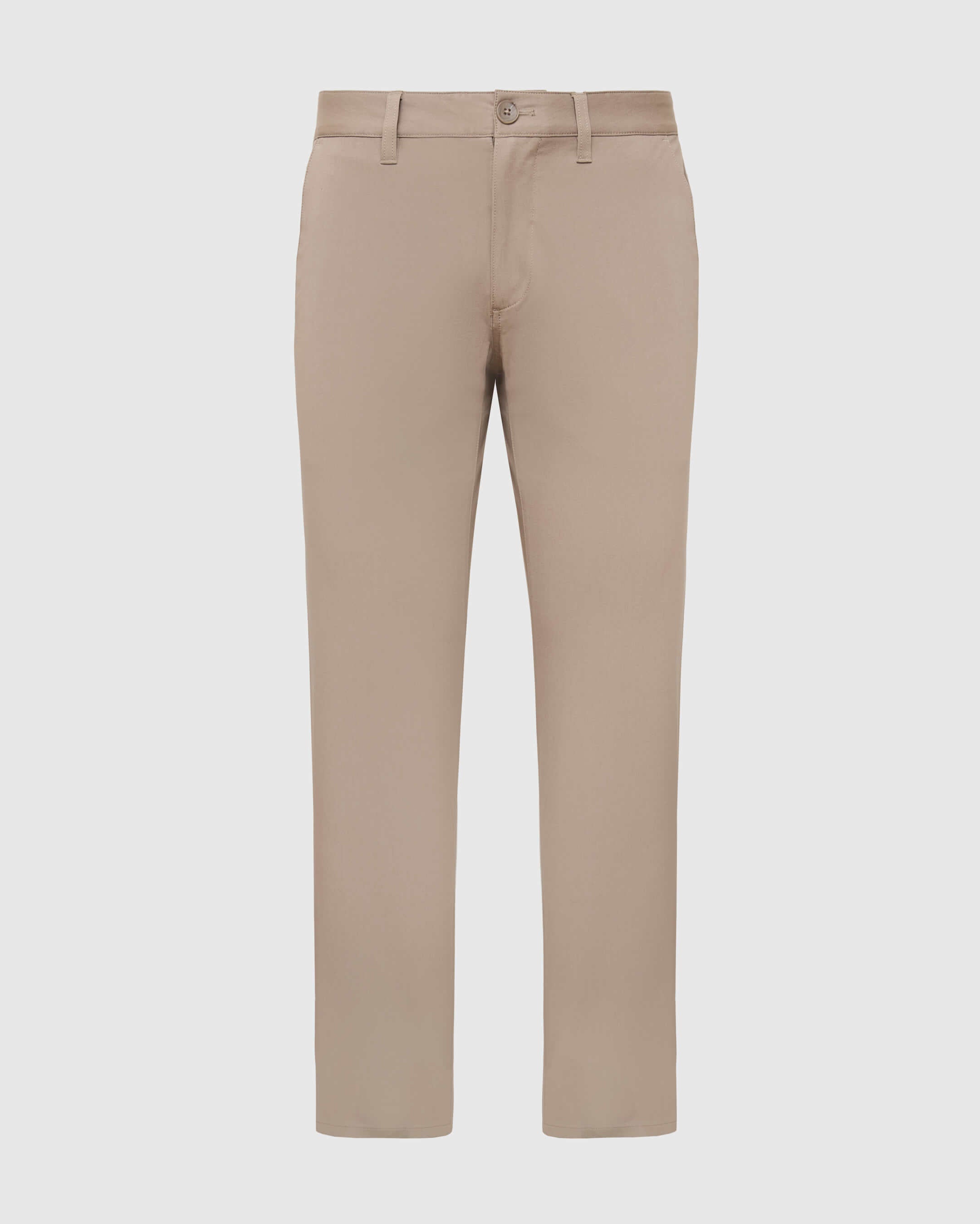 Khaki Straight Twill Chino Pant-VibeCloset