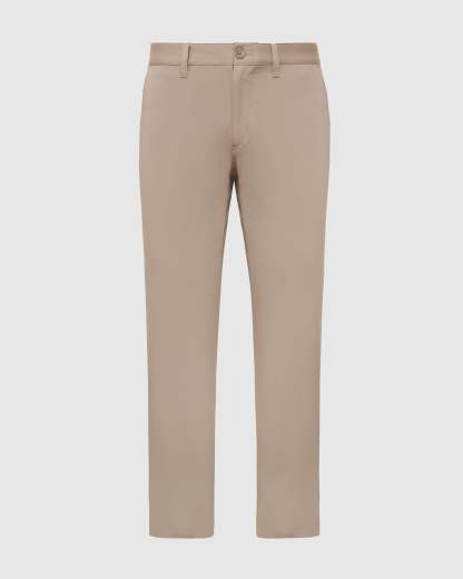 Khaki Straight Twill Chino Pant-VibeCloset