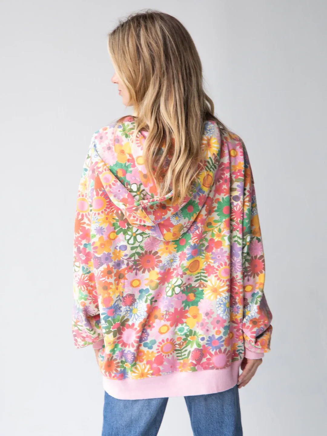 Viral Rainbow Floral Hoodie