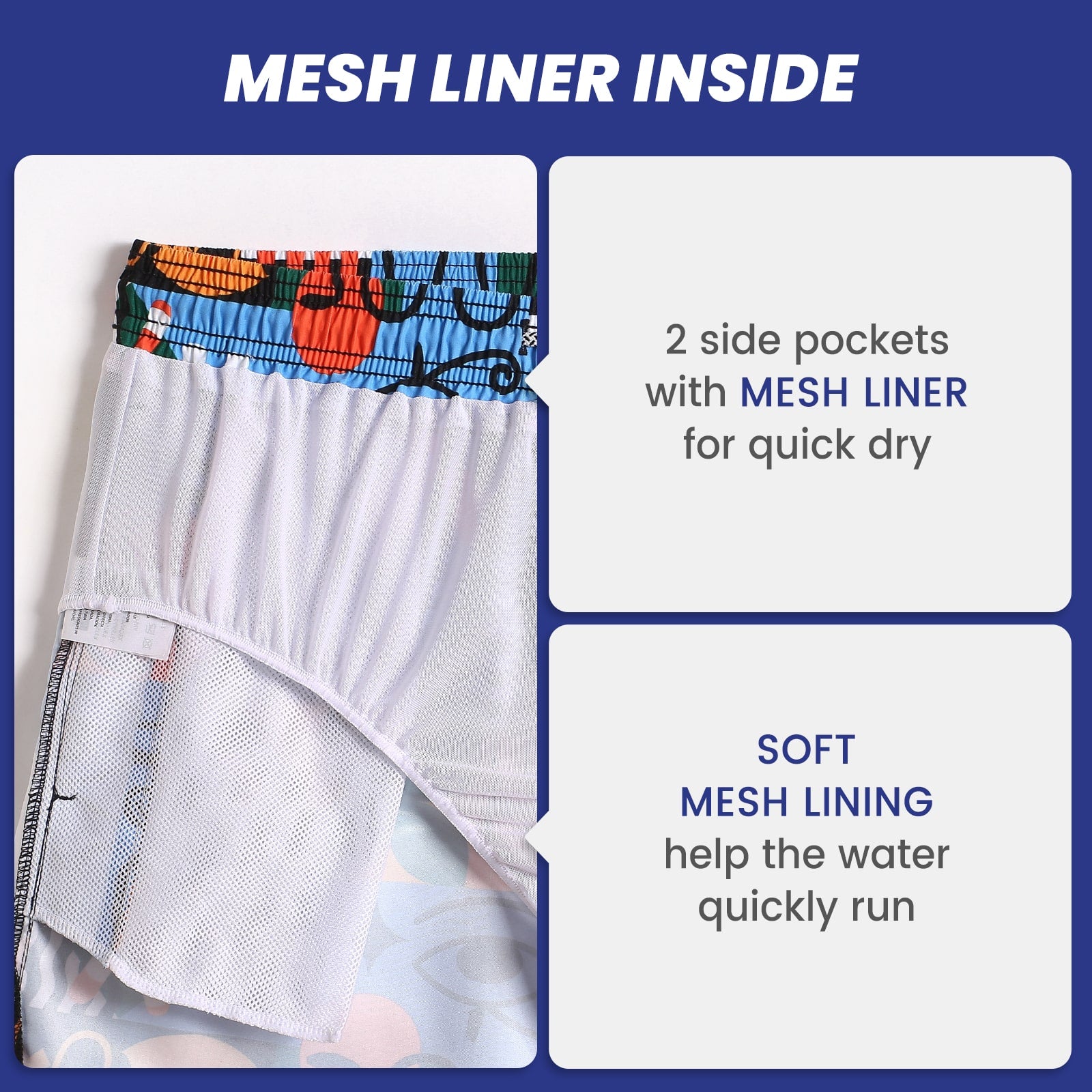 5.5 Inch Inseam Egyptian Pattern Swim Trunks-VibeCloset