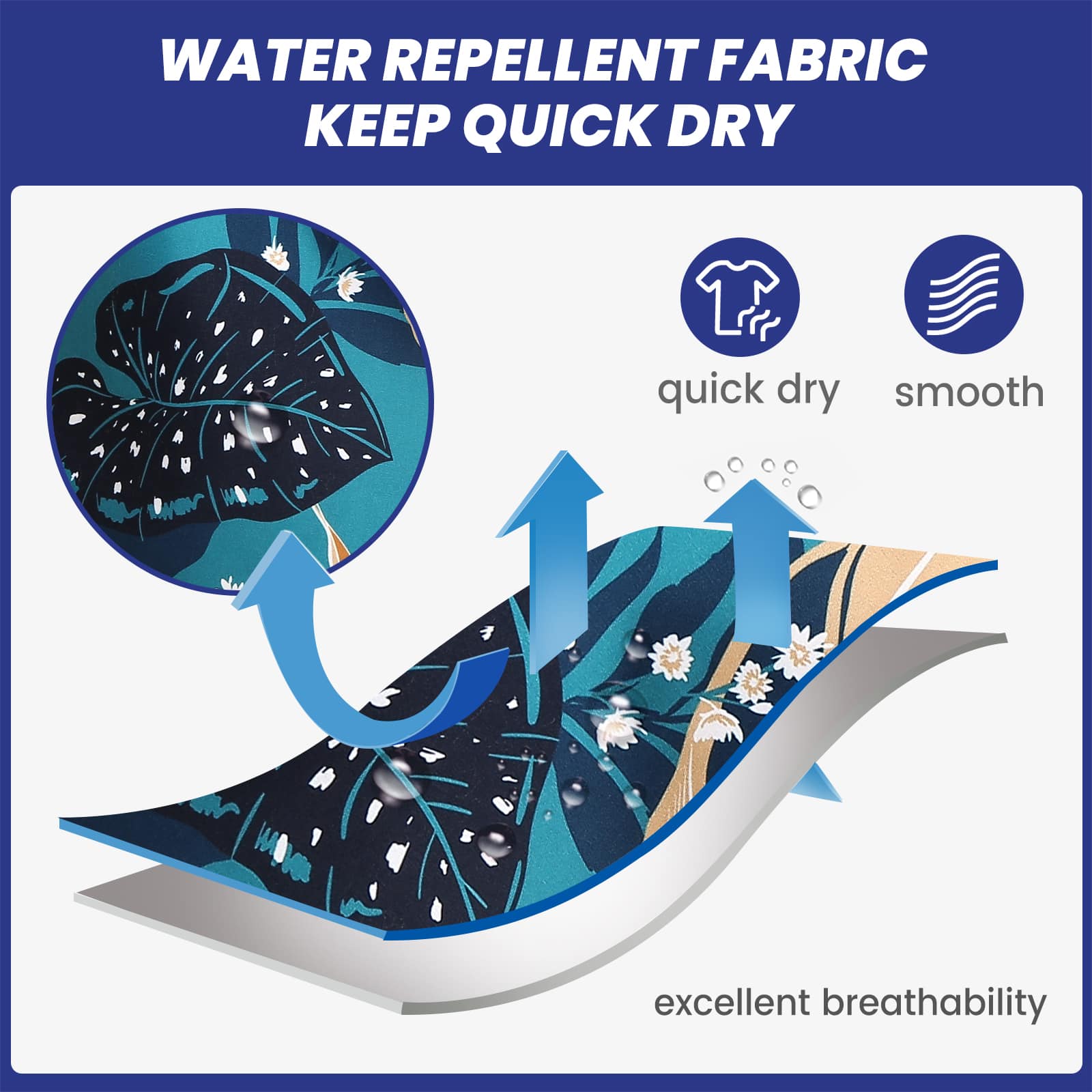 5.5 Inch Inseam Tropical Forest Swim Trunks-VibeCloset