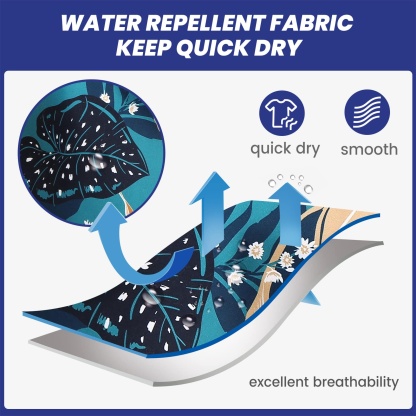 5.5 Inch Inseam Tropical Forest Swim Trunks-VibeCloset