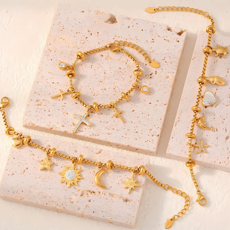 Faith & Nature Charm Bracelet Stack-VibeCloset