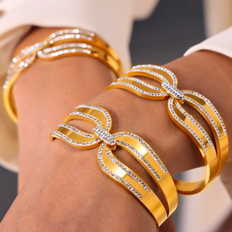 Duchess Bow Bangle-VibeCloset