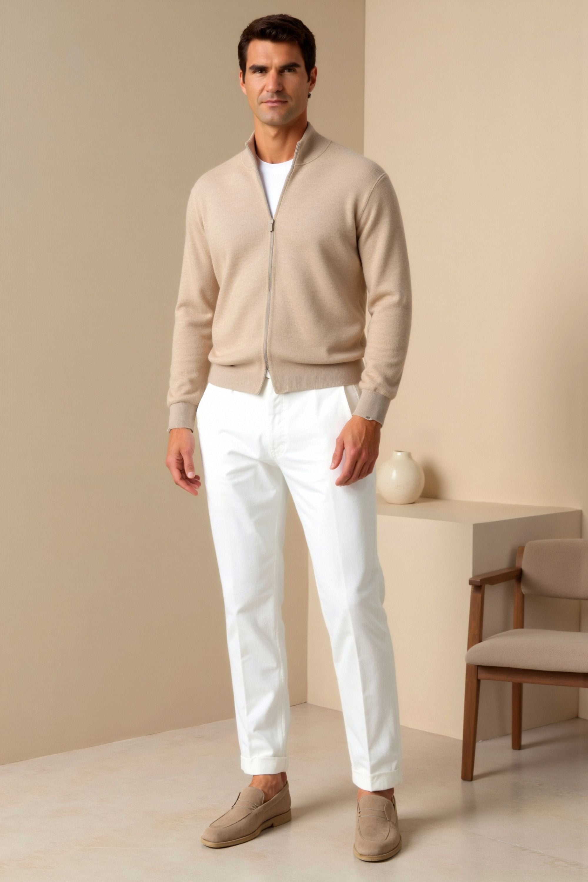 Smart Luxury Regular Fit Chino Ankle Pants-VibeCloset