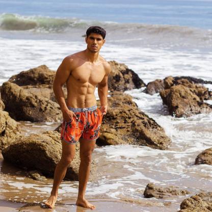 4.5 Inch Inseam Vintage Stretch Coconut Swim Trunks-VibeCloset