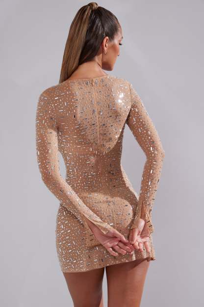 Chiara Embellished Dress-VibeCloset