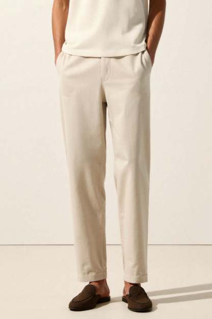 Old Money Regular Fit Linen Loose Pants-VibeCloset