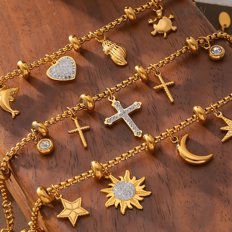 Faith & Nature Charm Bracelet Stack-VibeCloset