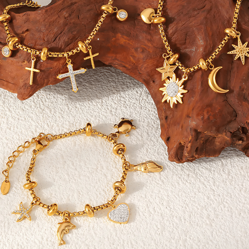 Faith & Nature Charm Bracelet Stack-VibeCloset