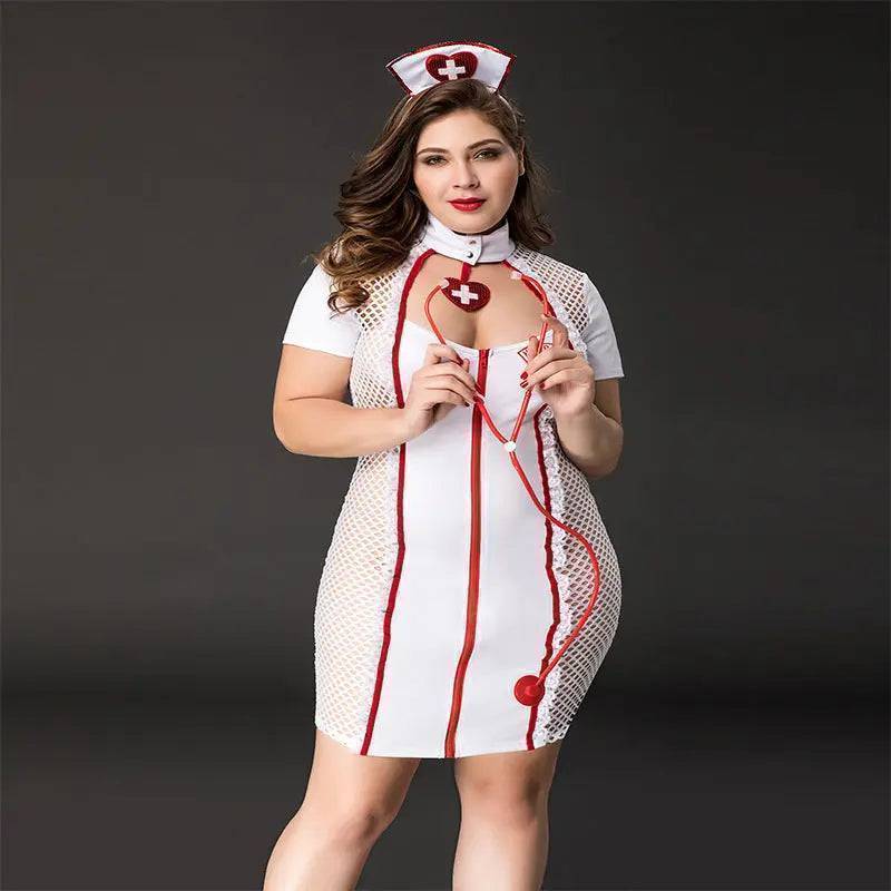 Plus Size Cardiac Arrest Nurse Costume-SexBodyShop