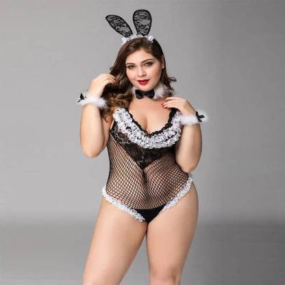 Plus Size rabbit girl hollow sexy dress Costume-SexBodyShop