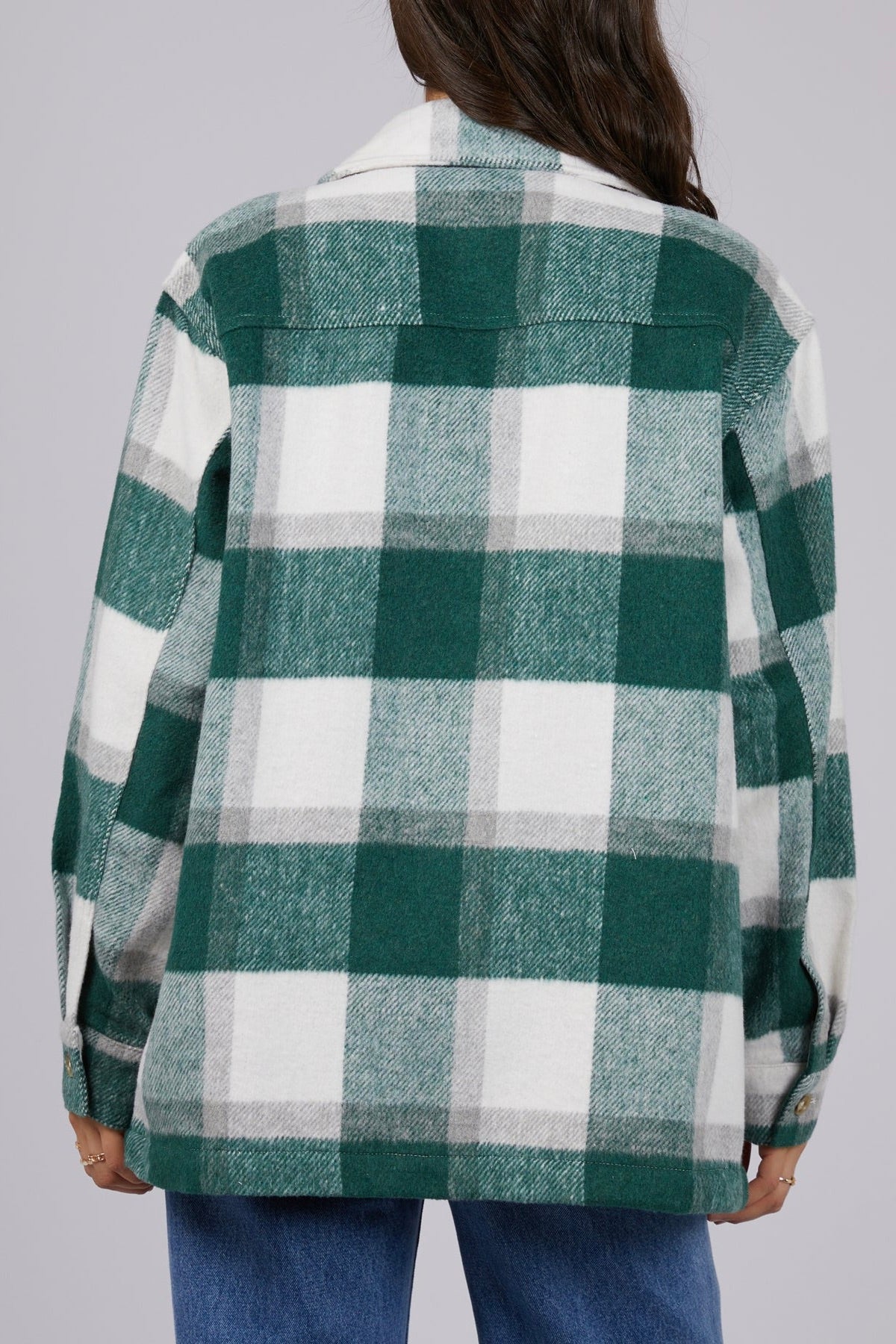 Eden Green Check Shacket-VibeCloset