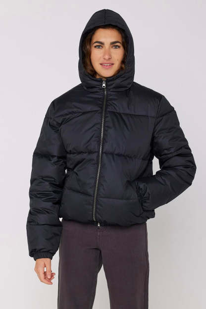 Ellis Black Eco Puffer Jacket-VibeCloset